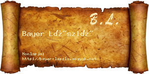 Bayer László névjegykártya
