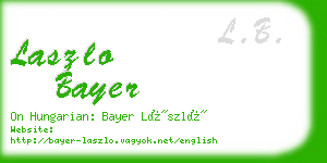 laszlo bayer business card